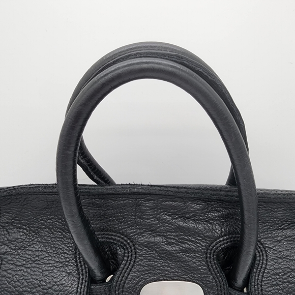 LIEBESKIND BERLIN Vintage Y2K Leather Black Handbag Satchel Large - Picture 13 of 16